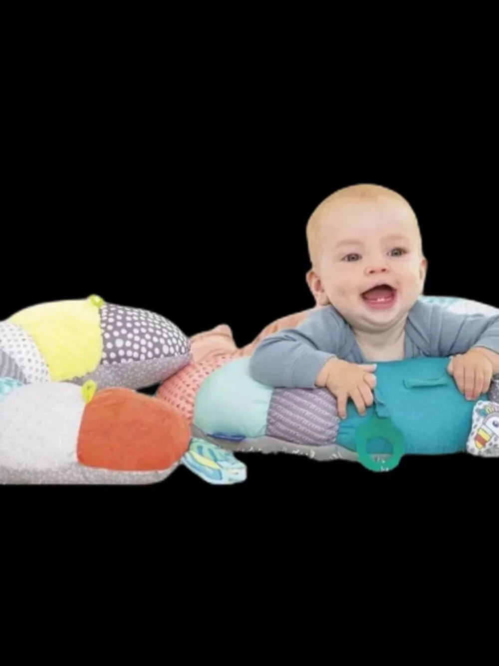 Infantino 2-in-1 Tummy Time & Seated Support Prop Pillow Toucan Gym NIB